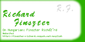 richard finszter business card